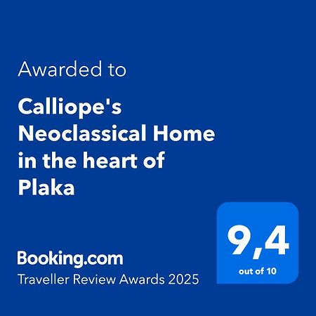 Calliope'S Neoclassical Home In The Heart Of Plaka Atina Dış mekan fotoğraf